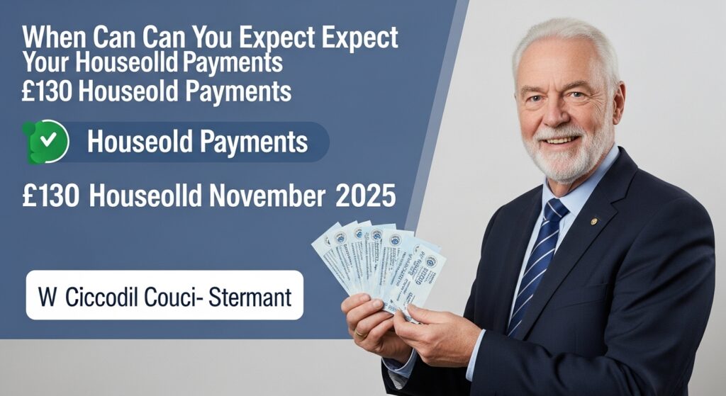 Household payments announcement with cash